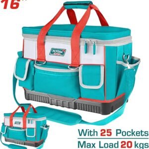 TOTAL 16" Heavy Duty | شنطة عدة خدمة شاقة 25 جيب حمولة 20 كجم